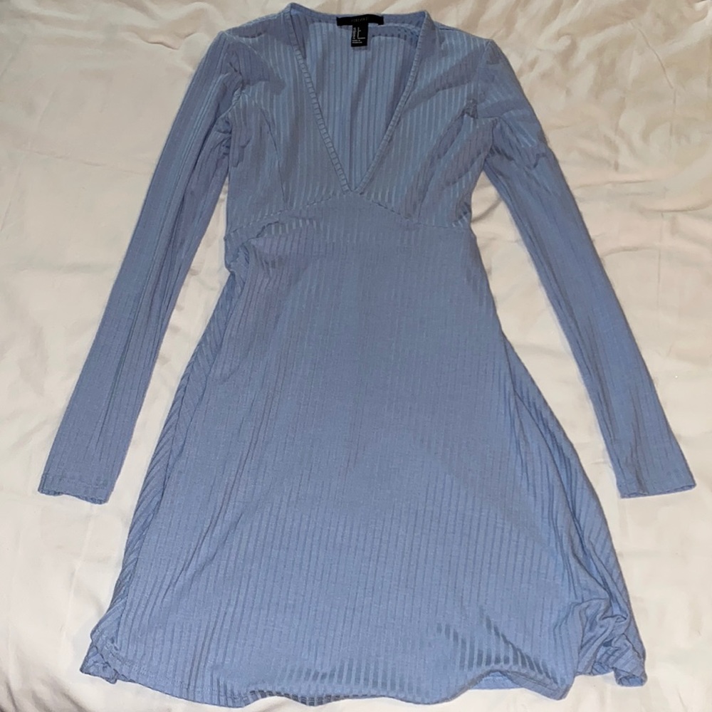 Light Blue Forever 21 Long Sleeve Dress Size S